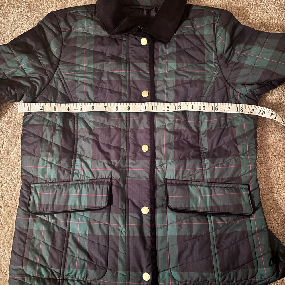 Talbots Women's Blue green and red plaid quilted jacket - Picture 10 of 10